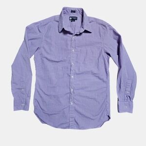 J. Crew Haberdashery‎ 80's 2-Ply Gingham Check Button Up Dress Shirt M Classic